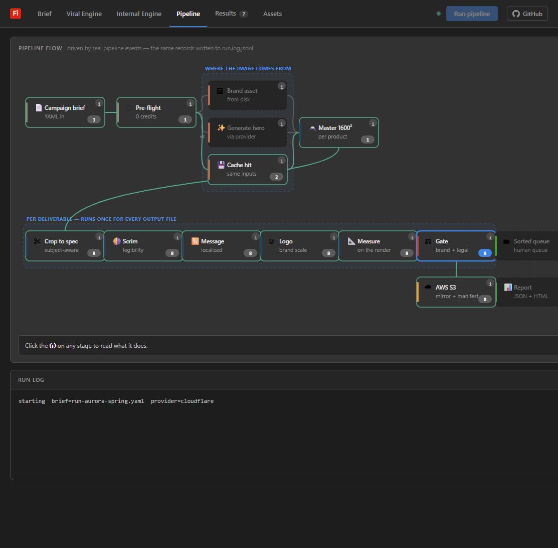 Pipeline flow canvas mid-run